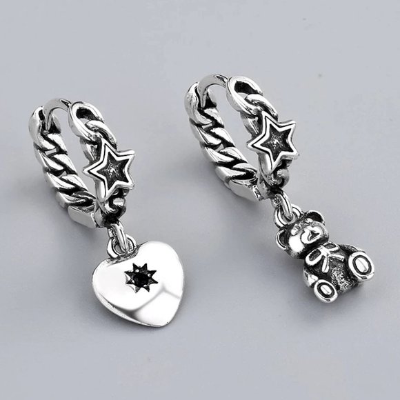 NEW 925 Sterling Silver Vintage Hoop Earrings - Picture 1 of 10
